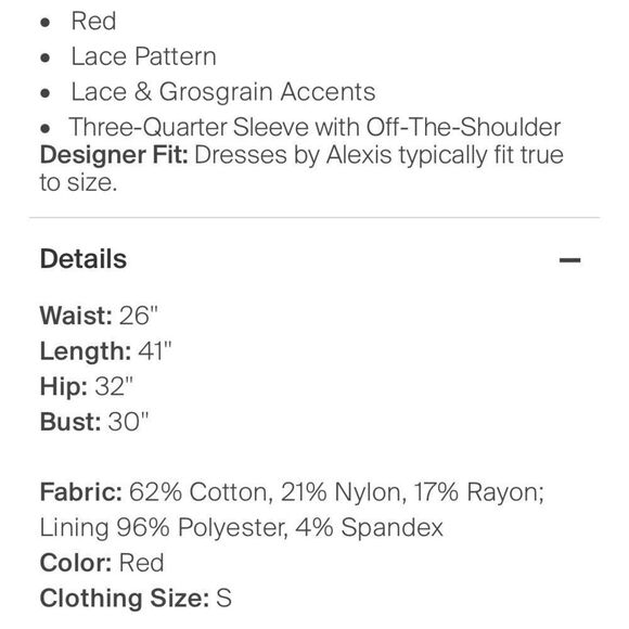 Alexis Red Lace Strapless Dress With Sleeves Small - Picture 6 of 11